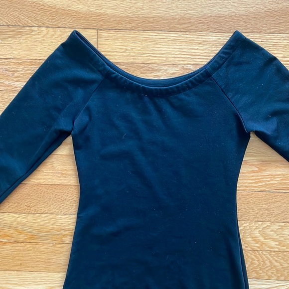 🖤 Black Zara black cotton fitting midi dress - Size S/2 - Picture 3 of 4